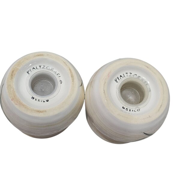 Pfaltzgraff Tango Salt Pepper Shakers 2.5" handpainted pottery vintage botanical - Picture 4 of 7